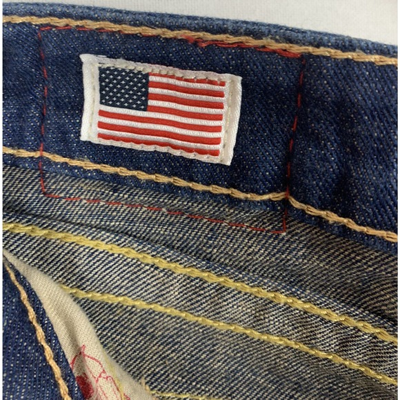 TRUE RELIGION Jeans STRETCH STRAIGHT W/ PAVE CRYSTAL on Front & back SIZE 28 - Picture 7 of 10